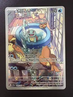 Pokemon Squirtle TCG Illustration Rare Stellar Crown Card 148/142 NM Condition - Image 2