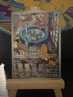 Squirtle 148/142 Stellar Crown Illustration Rare Full Art Card Pokemon TCG NM - Image 1