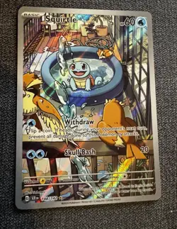 Pokemon Squirtle TCG Illustration Rare Stellar Crown Card 148/142 NM Condition - Image 1