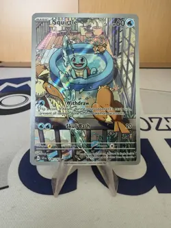 Pokemon TCG Squirtle Stellar Crown Illustration Rare Card 148/142 NM/M Condition - Image 1