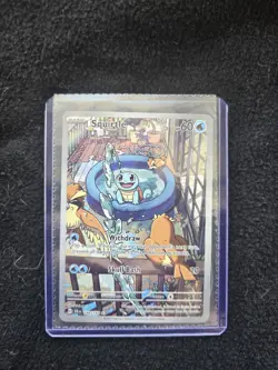 Pokemon TCG Squirtle Stellar Crown Illustration Rare Card 148/142 NM/M Condition - Image 1