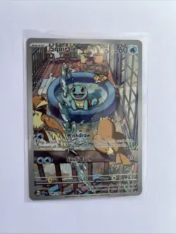 Pokemon TCG Squirtle Stellar Crown Illustration Rare Card 148/142 NM/M Condition - Image 1