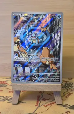 Pokemon TCG Squirtle Stellar Crown Illustration Rare Card 148/142 NM/M Condition - Image 1