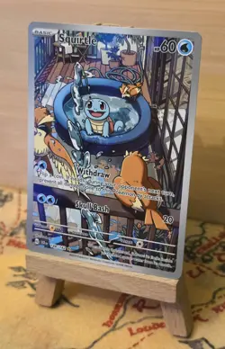 Pokemon TCG Squirtle Stellar Crown Illustration Rare Card 148/142 NM/M Condition - Image 2