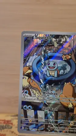 Pokemon TCG Squirtle Stellar Crown Illustration Rare Card 148/142 NM/M Condition - Image 3
