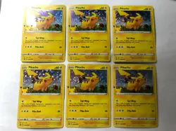 Pokemon Set Of 6 Pikachu Black Star Promo Holo Rare SWSH039 General Mills Cards - Image 1