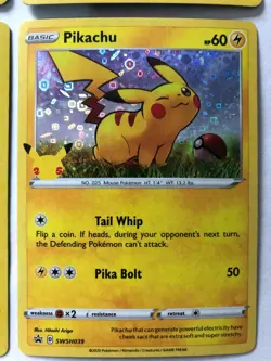 Pokemon Set Of 6 Pikachu Black Star Promo Holo Rare SWSH039 General Mills Cards - Image 2