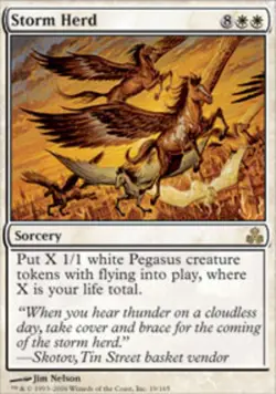 4x MTG Storm Herd, Moderate Play, English Guildpact - Image 1