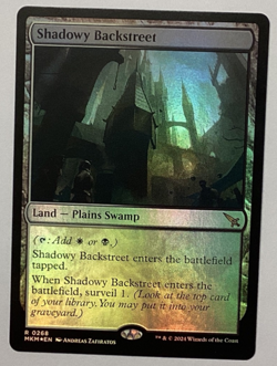 1x Shadowy Backstreet - Foil NM-Mint, English Murders at Karlov Manor MTG Magic - Image 1