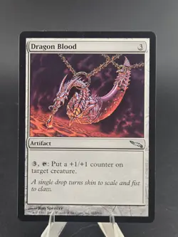 MTG Magic The Gathering Card Dragon Blood Artifact Mirrodin 2003 - Image 1
