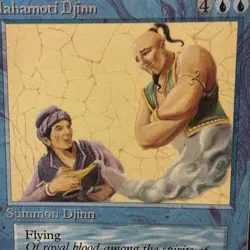 Mahamoti Djinn Magic Card Beta LEB MTG MP #52 - Image 2