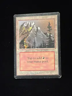 Magic the Gathering MTG Beta Mountain v.2 (LIGHT) MP (Beta Bob) - Image 1