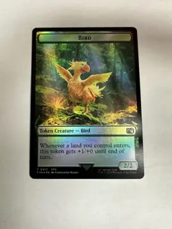 Bird (0017) Wizard (0015) NM Double-Sided Token Final Fantasy Foil Mtg Near Mint - Image 1