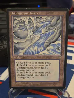 UNDERGROUND RIVER MP- Ice Age Original mtg Magic The Gathering 1995 Rare - Image 1