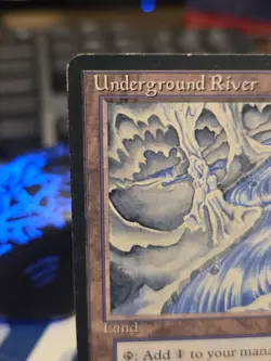 UNDERGROUND RIVER MP- Ice Age Original mtg Magic The Gathering 1995 Rare - Image 2