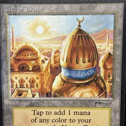 MTG City of Brass Arabian Nights Land ENG Uncommon Mark Tedin MP+ #70 - Image 2