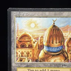 MTG City of Brass Arabian Nights Land ENG Uncommon Mark Tedin MP+ #70 - Image 3