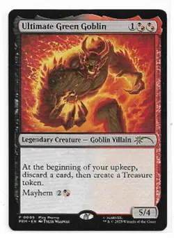 MTG magic cards 1x Ultimate Green Goblin marvel play promo Unique & Misc Promos - Image 1