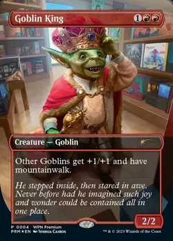 Light Play x 1 Goblin King (0004) - Foil - Borderless - WPN Premium Promo WotC S - Image 1