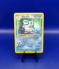Blastoise 2/102 Holo Rare Base Set Pokemon Card WOTC TCG 1999 Vintage LP/NM - Image 1