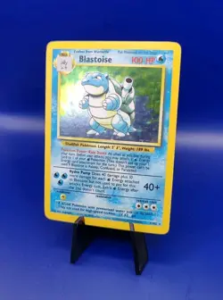 Blastoise 2/102 Holo Rare Base Set Pokemon Card WOTC TCG 1999 Vintage LP/NM - Image 3