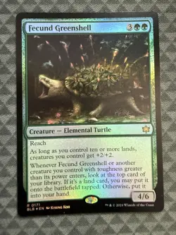 MTG Fecund Greenshell #0171 Foil Rare Bloomburrow (BLB) - Image 2