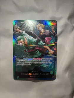 Roronoa Zoro & Sanji ST12-001 ONE PIECE Tcg Card Game NM GREEN/BLUE Leader - Image 1