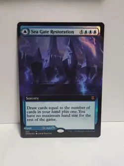 MTG Foil Extended Art Sea Gate Restoration, NM - Image 1