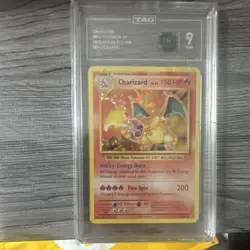 Pokemon 2016 XY Evolutions Charizard 11/108 Holo Rare TAG 9 Graded English - Image 1