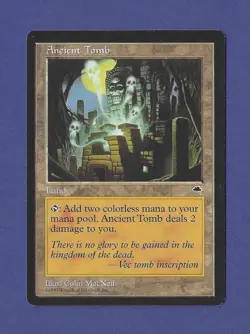 1997 Magic the Gathering - Ancient Tomb - Tempest MTG - Image 1
