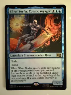 Magic: The Gathering Silver Surfer, Cosmic Voyager Rare Foil Eng MAR 0639 - Image 1