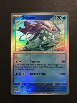 Pokemon TCG Suicune Masterball Reverse Holo Prismatic Card Evolutions 024/131 - Image 1