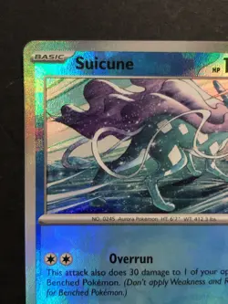 Pokemon TCG Suicune Masterball Reverse Holo Prismatic Card Evolutions 024/131 - Image 4