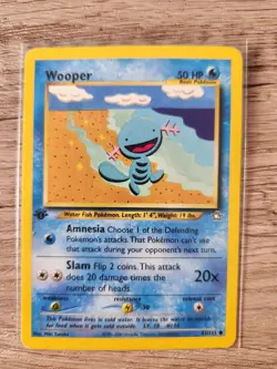 Wooper - Neo Genesis Set - 82/111 - Common - Pokemon Card - 1st Edition - LP-NM - Image 1