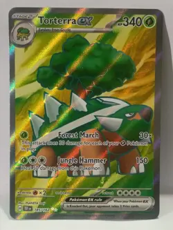 Pokemon TCG Temporal Forces Torterra EX Ultra Rare Holo Card 185/162 - Image 1