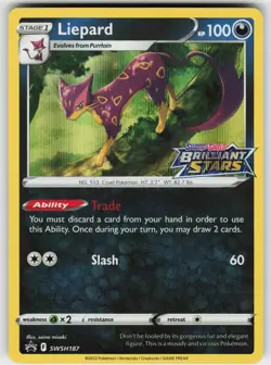 Liepard Holo Promo SWSH: Sword & Shield Promo Cards SWSH187 NM - Image 1