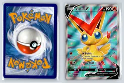 2021 Victini V Battle Styles 144/163 Full Art Ultra Rare Pokemon Card NM - Image 1