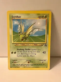 Pokemon TCG Scyther 45 Black Star Promo Card 2000 Slasher Strike- Excellent!! - Image 1