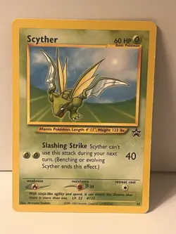 Pokemon TCG Scyther 45 Black Star Promo Card 2000 Slasher Strike- Excellent!! - Image 2