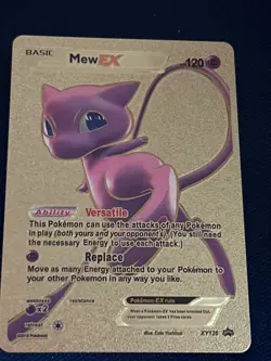 Mew Ex Gold Foil Card Fan Art Display Card 120HP - Image 1