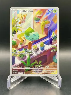 Bulbasaur 143/142 Stellar Crown Illustration Rare Full Art Holo Pokemon Card NM - Image 1
