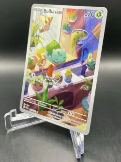 Bulbasaur 143/142 Stellar Crown Illustration Rare Full Art Holo Pokemon Card NM - Image 2
