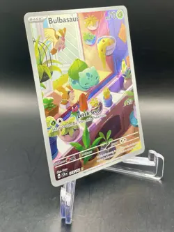 Bulbasaur 143/142 Stellar Crown Illustration Rare Full Art Holo Pokemon Card NM - Image 3