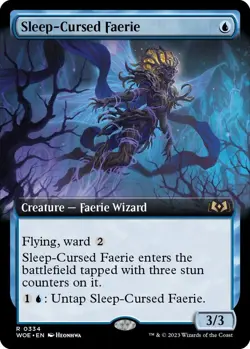Sleep-Cursed Faerie (Extended Art) - 0334 - Wilds of Eldraine - MTG - NM - Rare - Image 1