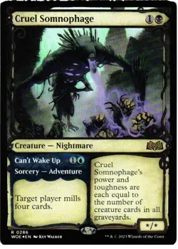 Cruel Somnophage (Showcase) 286 R Wilds of Eldraine NM Foil MTG - Image 1