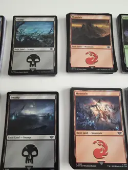 Magic The Gathering Lord Of The Rings Over 200 Foil Basic Lands NM - Image 3