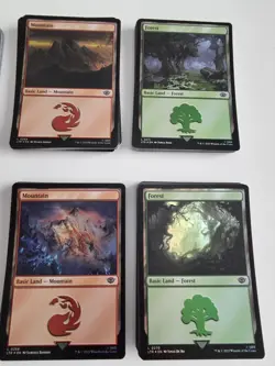 Magic The Gathering Lord Of The Rings Over 200 Foil Basic Lands NM - Image 4
