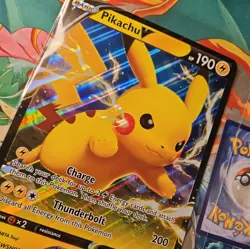 Pokemon Jumbo Card Pikachu V SWSH061 Black Star Promo Full Art Rare Holo TCG - Image 3