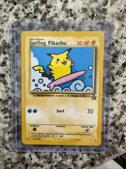 Pokemon TCG Surfing Pikachu Black Star Promo Card Near Mint Condition - Image 1