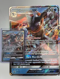 Pokemon TCG Detective Pikachu Black Star Promo Greninja GX SM197 and Jumbo Card - Image 1